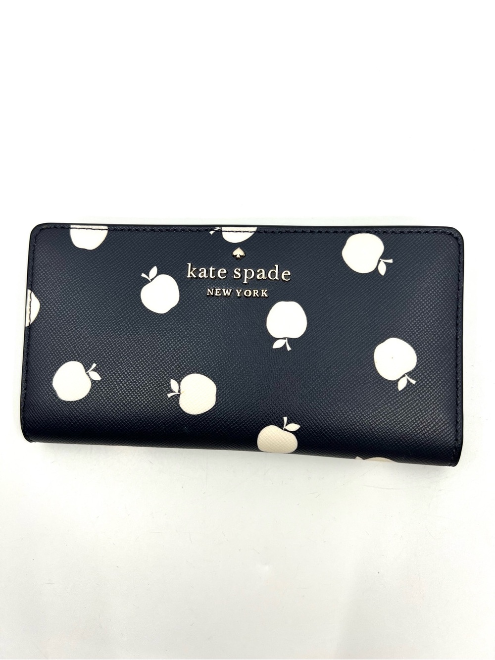 Kate Spade Staci white apple bifold wallet like new
